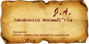 Jakobovics Annamária névjegykártya